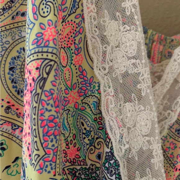 Poema Romper Paisley Print Bright Colors SIZE L - Picture 4 of 12